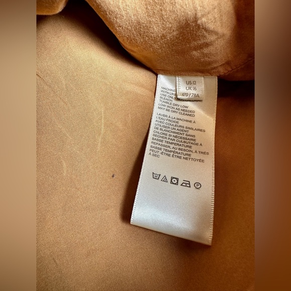 Free People Ari Wrap Skirt Faux Vegan Suede Brown Camel Tan Belted Mini Sz 12 - Picture 8 of 13